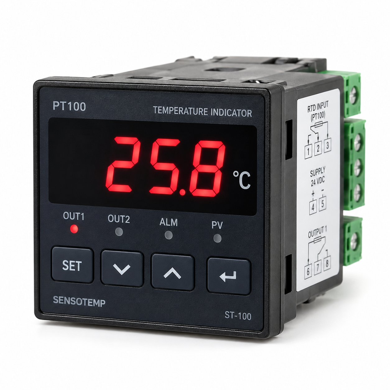 Indicador de temperatura para PT100 y sensores RTD