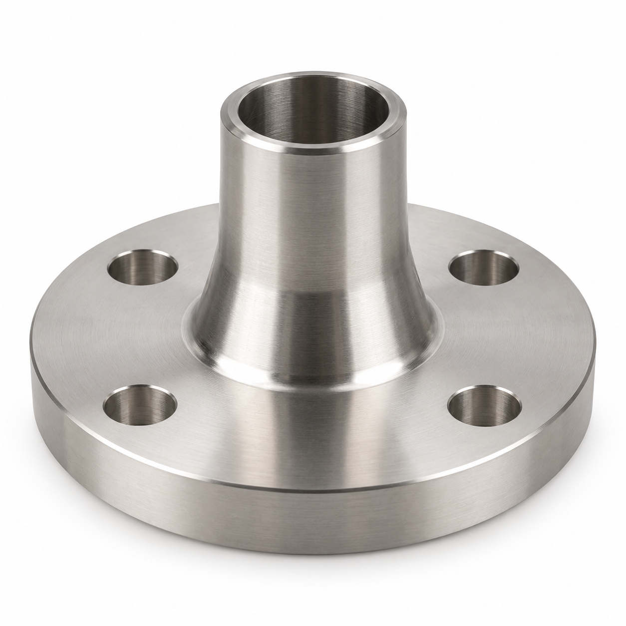 Brida circular de acero inoxidable con cuello alto