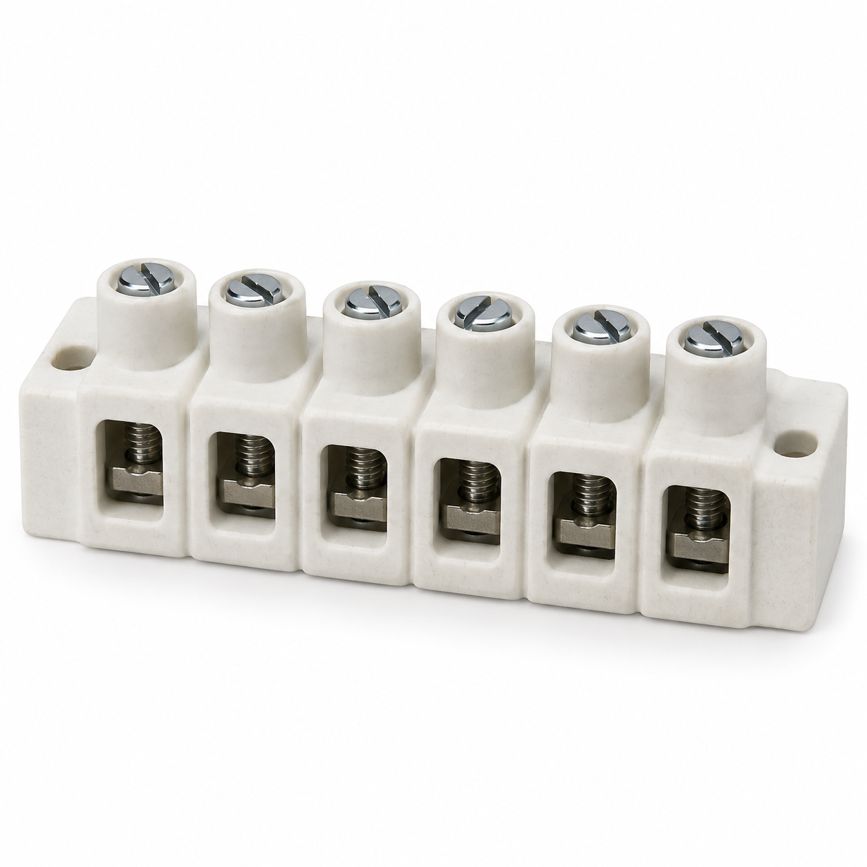 Bloque cerámico industrial de seis polos