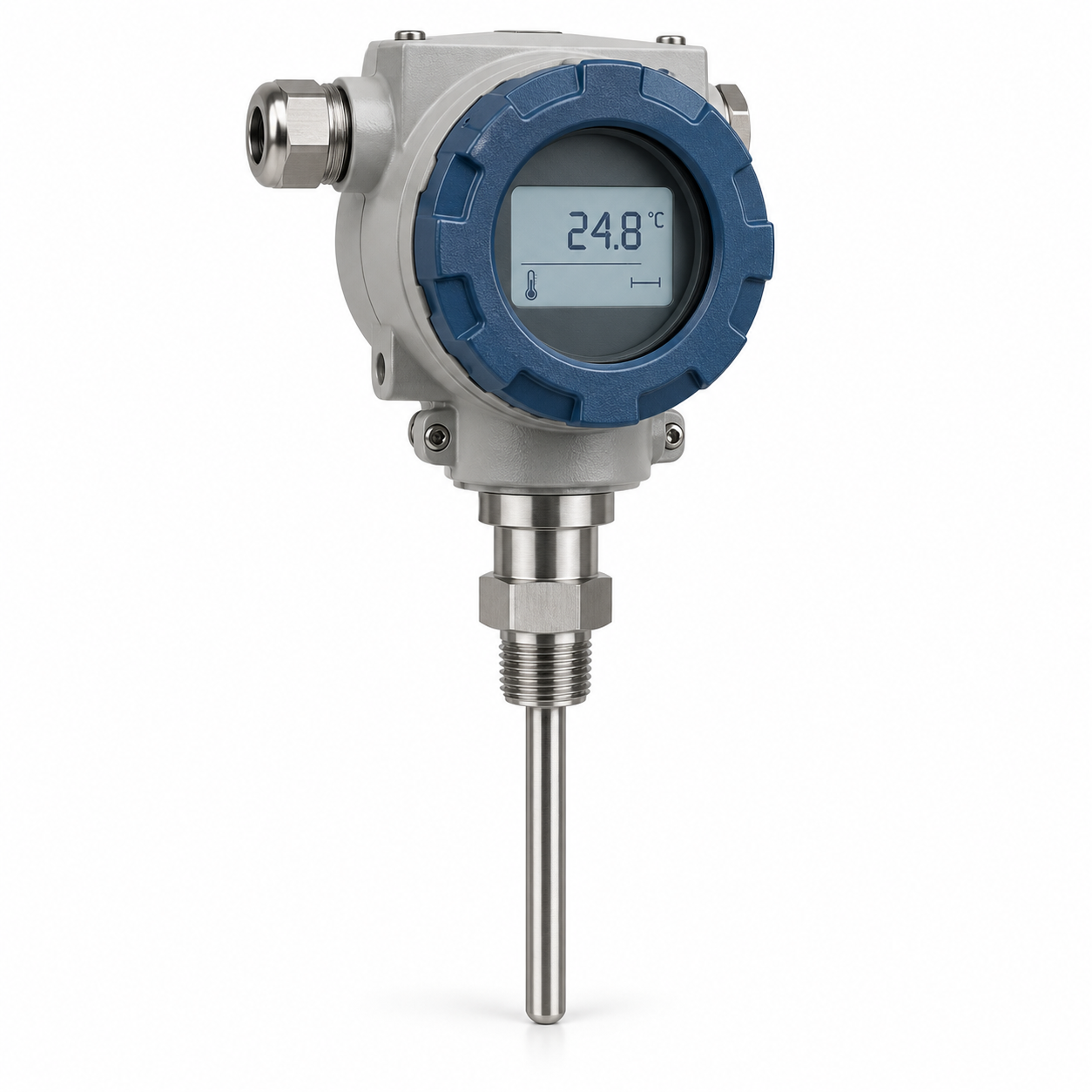 Transmisor industrial de temperatura con display