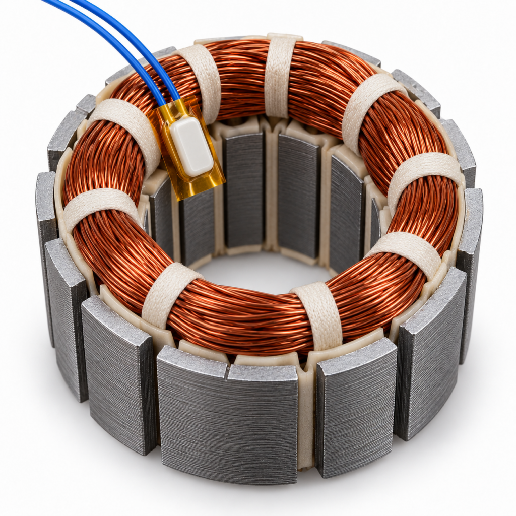 Termistor PTC integrado en bobinados eléctricos
